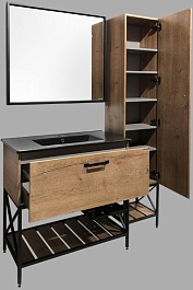 Comforty Тумба с раковиной Бредфорд 90 дуб темный – фотография-9